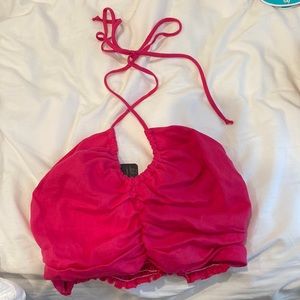 pink urban renewal eco linen halter top